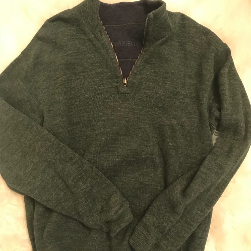 Men’s Cremieux Half Zip Sweater Reversible Medium